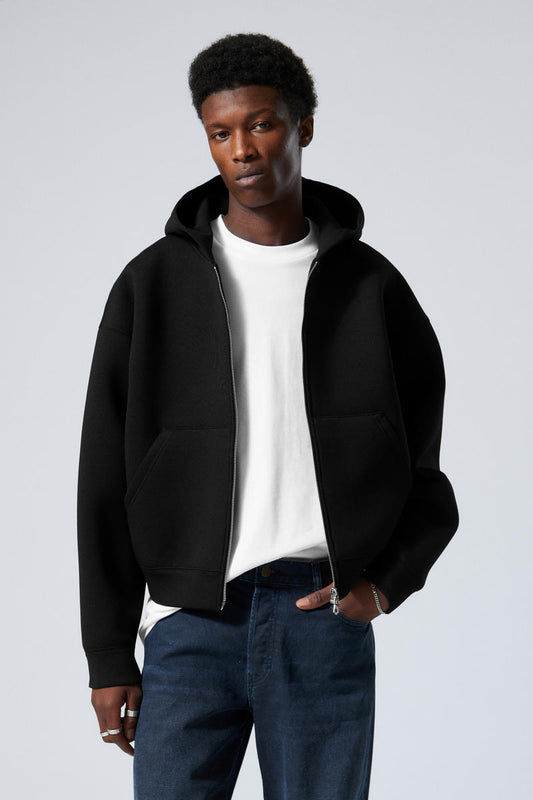 Scuba Zip Hoodie - Noir